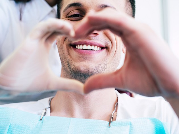 A man at the dentist