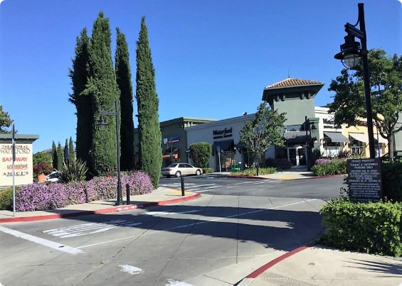 Parking lot in front of Waterford Dental Group